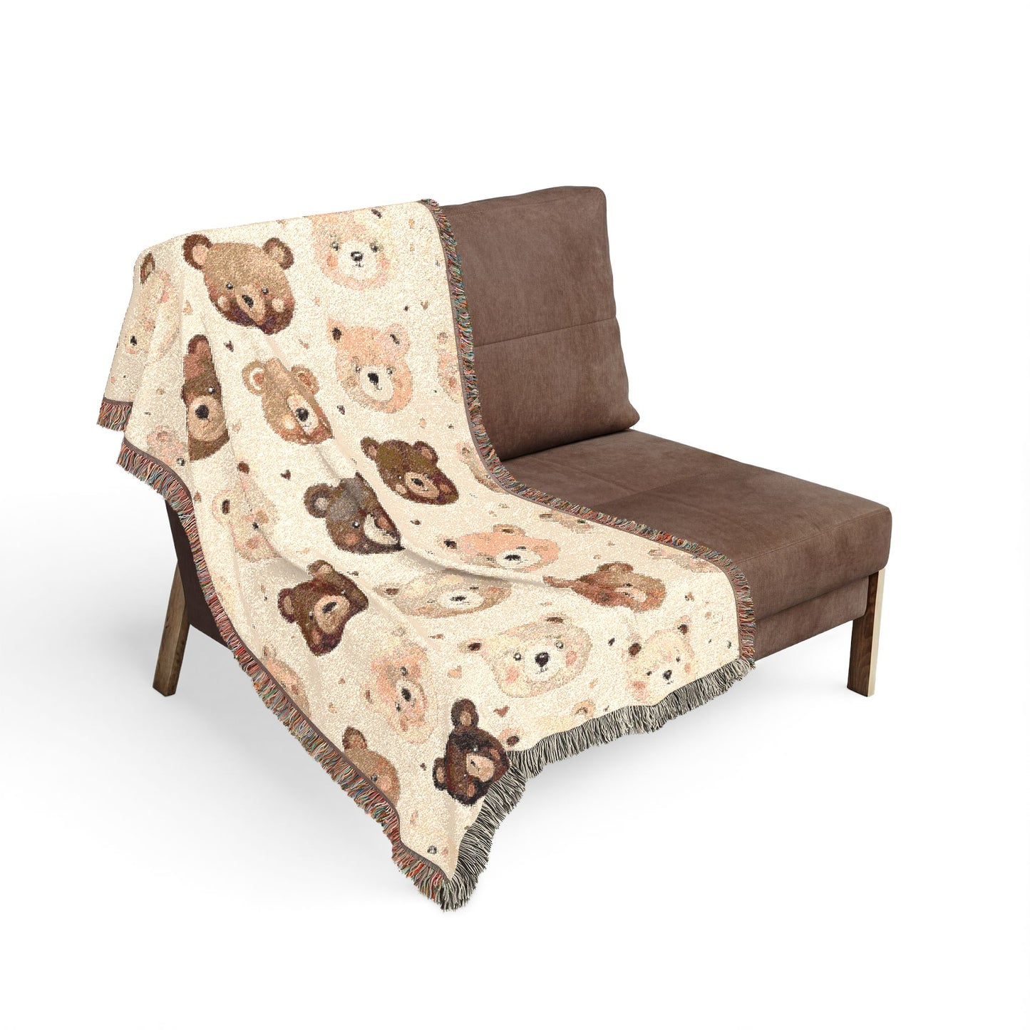 Teddy Bear Nursery Woven Blanket — Cute Bear Baby Throw