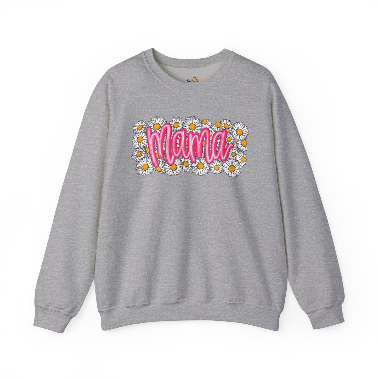 Pink Daisy Mama Sweatshirt • Floral Mama Crewneck • Spring Mama Graphic Sweatshirt • Cute Motherhood Cozy Outfit