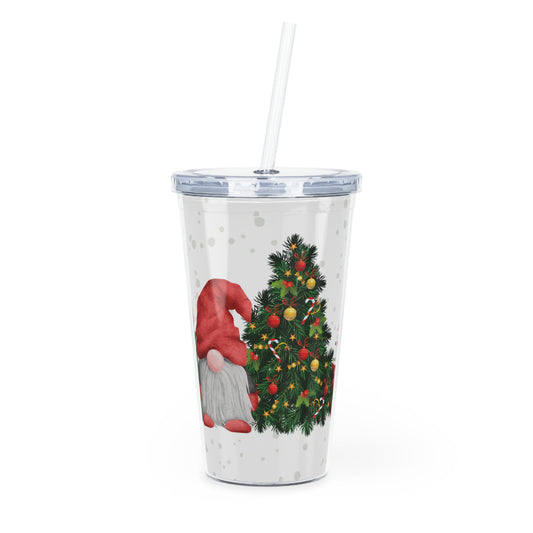 Plastic Tumbler with Straw