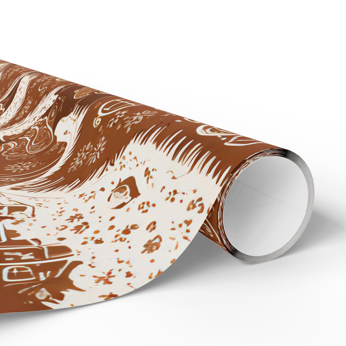 Gingerbread Village Christmas Blanket & Wrapping Paper | Brown & White Icing Cookie Houses | Cozy Holiday Gift Wrap | Winter Home Décor