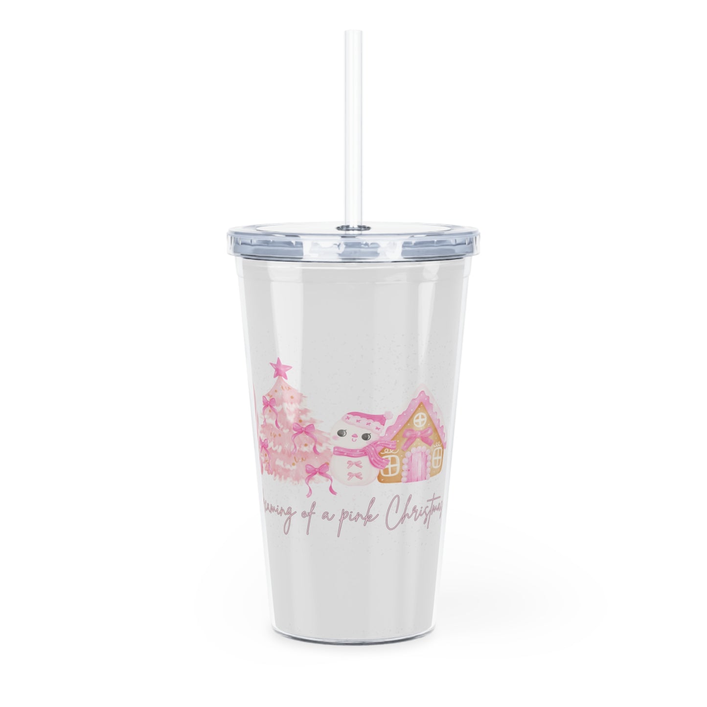 Plastic Tumbler with Straw