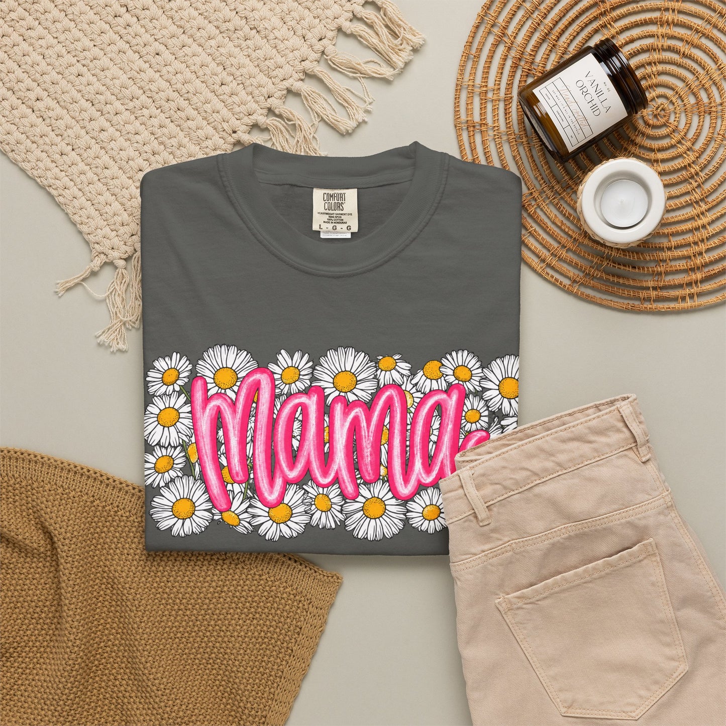 Pink Daisy Mama Shirt • Floral Mama Tee • Spring Mama Graphic Shirt • Cute Feminine Motherhood Outfit