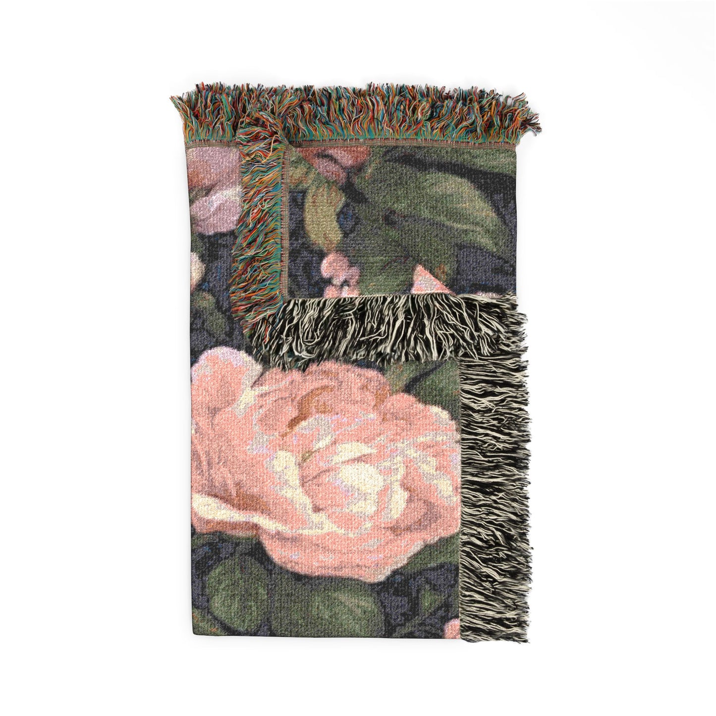 Peony Woven Blanket • Floral Botanical Throw • Cottage Garden Home Decor • Heirloom Style Floral Blanket • Cozy Reading Nook Accent