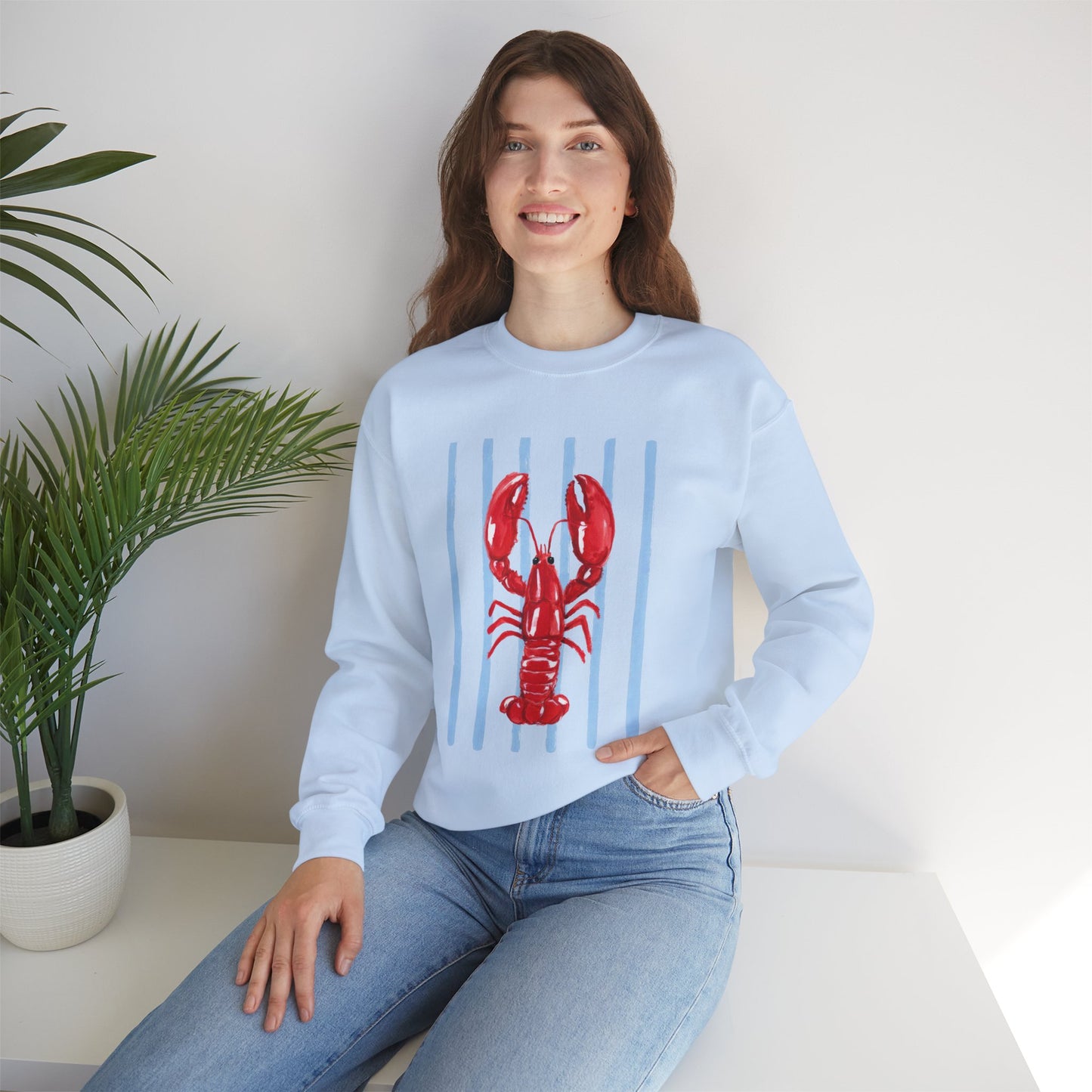 Coastal Lobster Sweatshirt • Beach Vacation Crewneck • Summer Coastal Graphic Sweatshirt • Nautical Pullover