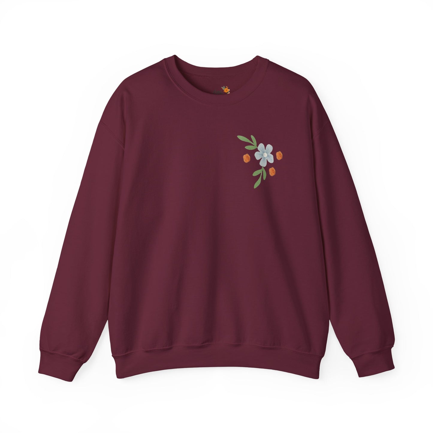 Easter Landscape Faith Sweatshirt (Front & Back) • Christian Mountain Cross Crewneck • Floral Resurrection Scene Graphic