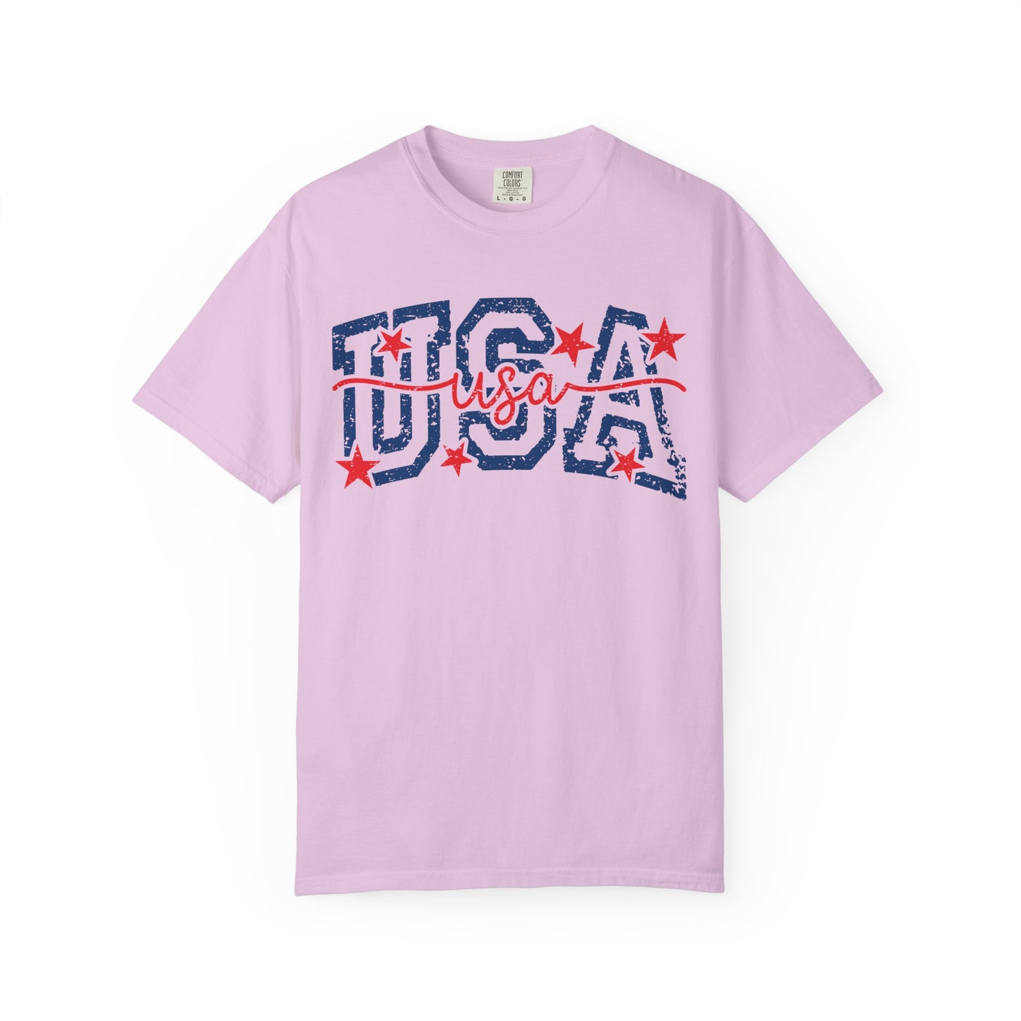 Retro USA Americana Mama Tee • Bold Patriotic Outfit Shirt • Vintage 4TH of July Script Summer Top