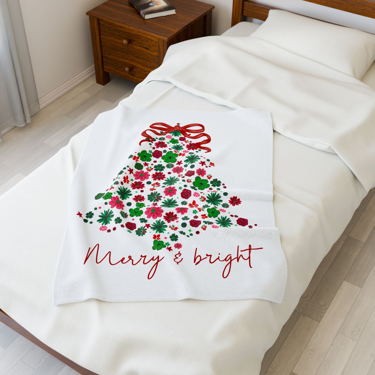 Merry & Bright Christmas Plush Blanket