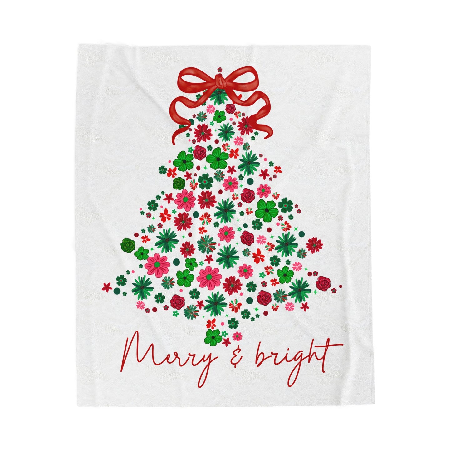 Merry & Bright Christmas Plush Blanket