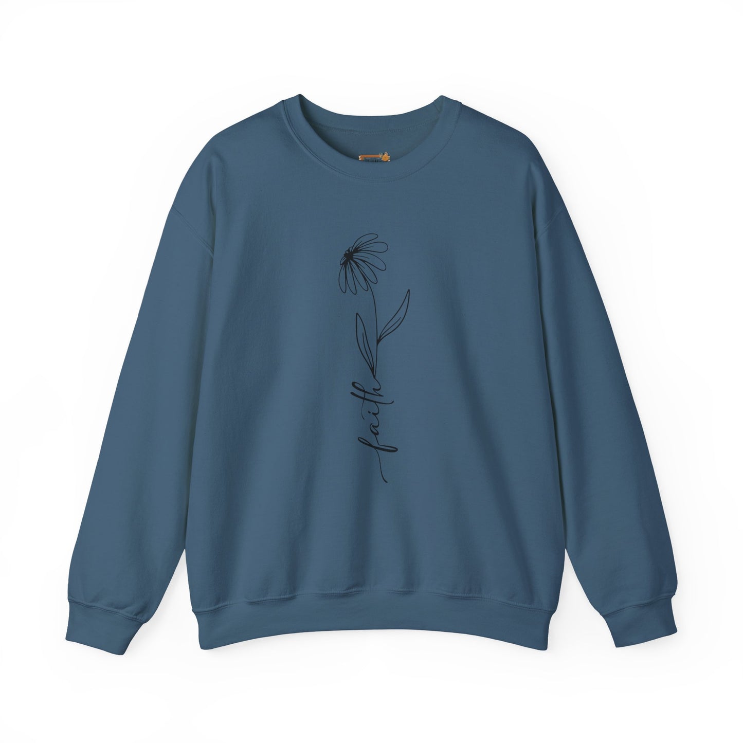 Daisy Faith Floral Sweatshirt | Minimal Line Flower Mama | Neutral Botanical Pullover | Soft Fleece Top