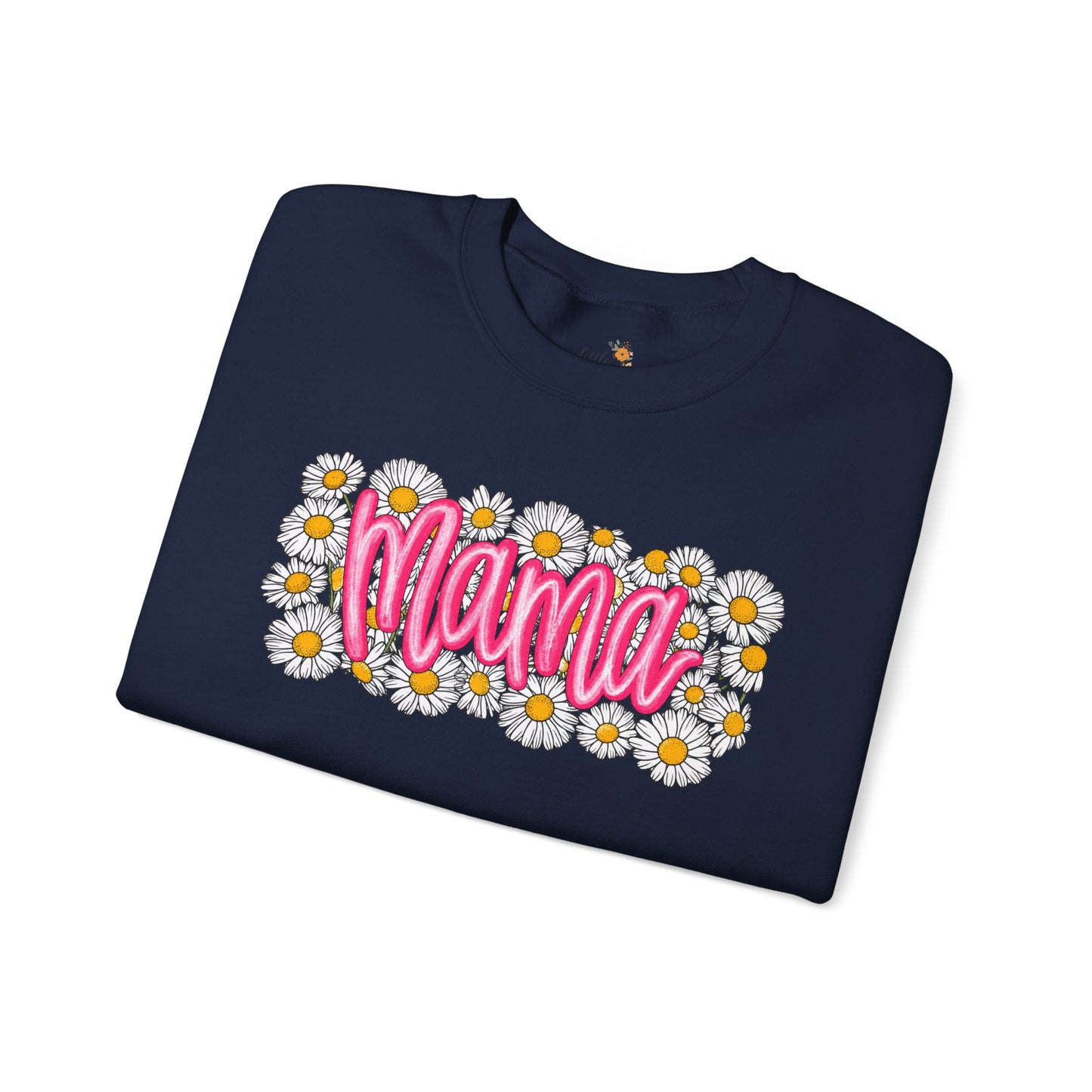 Pink Daisy Mama Sweatshirt • Floral Mama Crewneck • Spring Mama Graphic Sweatshirt • Cute Motherhood Cozy Outfit