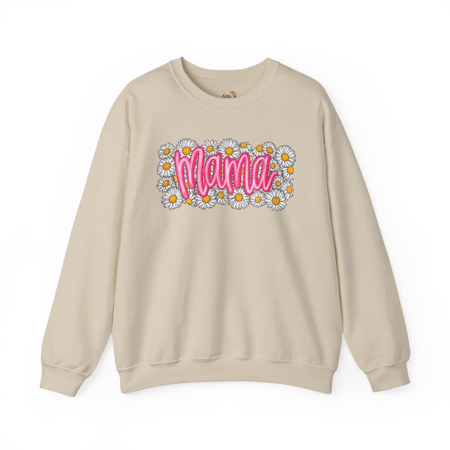 Pink Daisy Mama Sweatshirt • Floral Mama Crewneck • Spring Mama Graphic Sweatshirt • Cute Motherhood Cozy Outfit