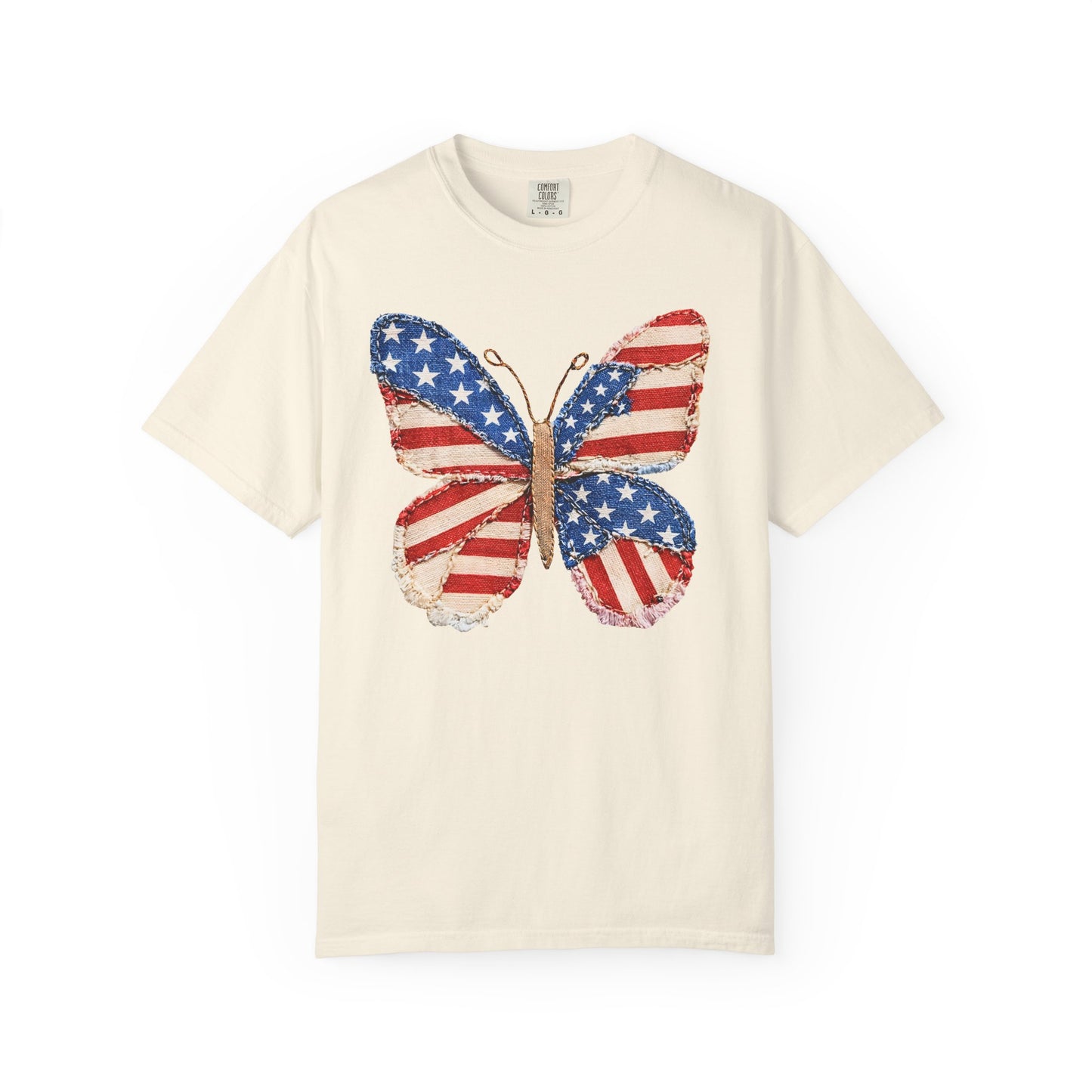 4th of July Butterfly Shirt • Patriotic Butterfly Tee • Vintage Americana Red White Blue Graphic