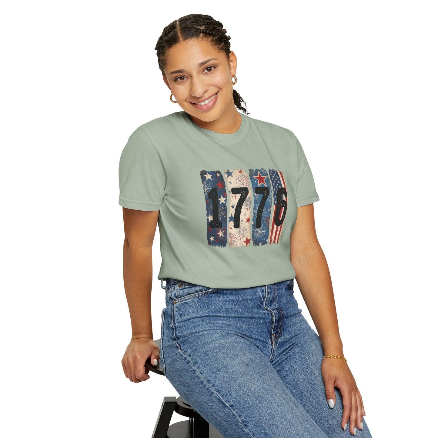 1776 Vintage America T-Shirt • Retro 4th of July Shirt • Red White Blue Graphic Tee