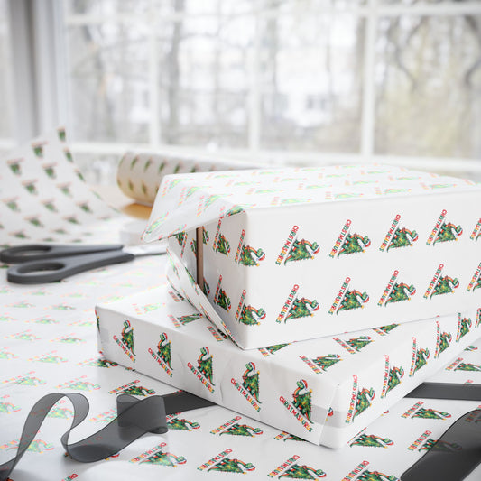 Christmasaurus Wrapping Paper & Blanket | Cute Dinosaur Christmas Design | Festive Holiday Gift Wrap | Kids Christmas Decor & Gift Idea