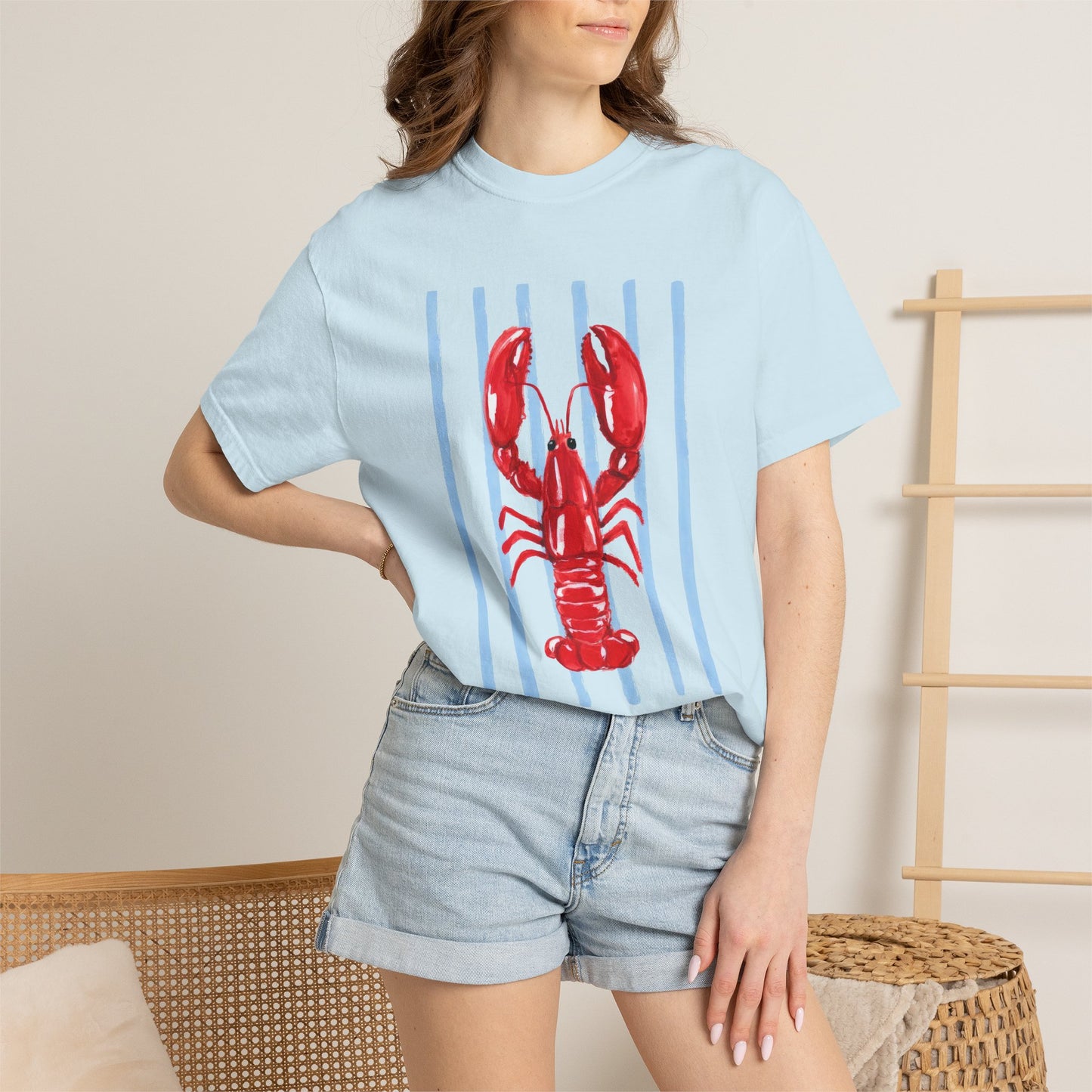 Coastal Lobster Graphic Tee • Beach Vacation Shirt • Summer Coastal Tee • Preppy Beach Shirt • Summer Vacation Outfit