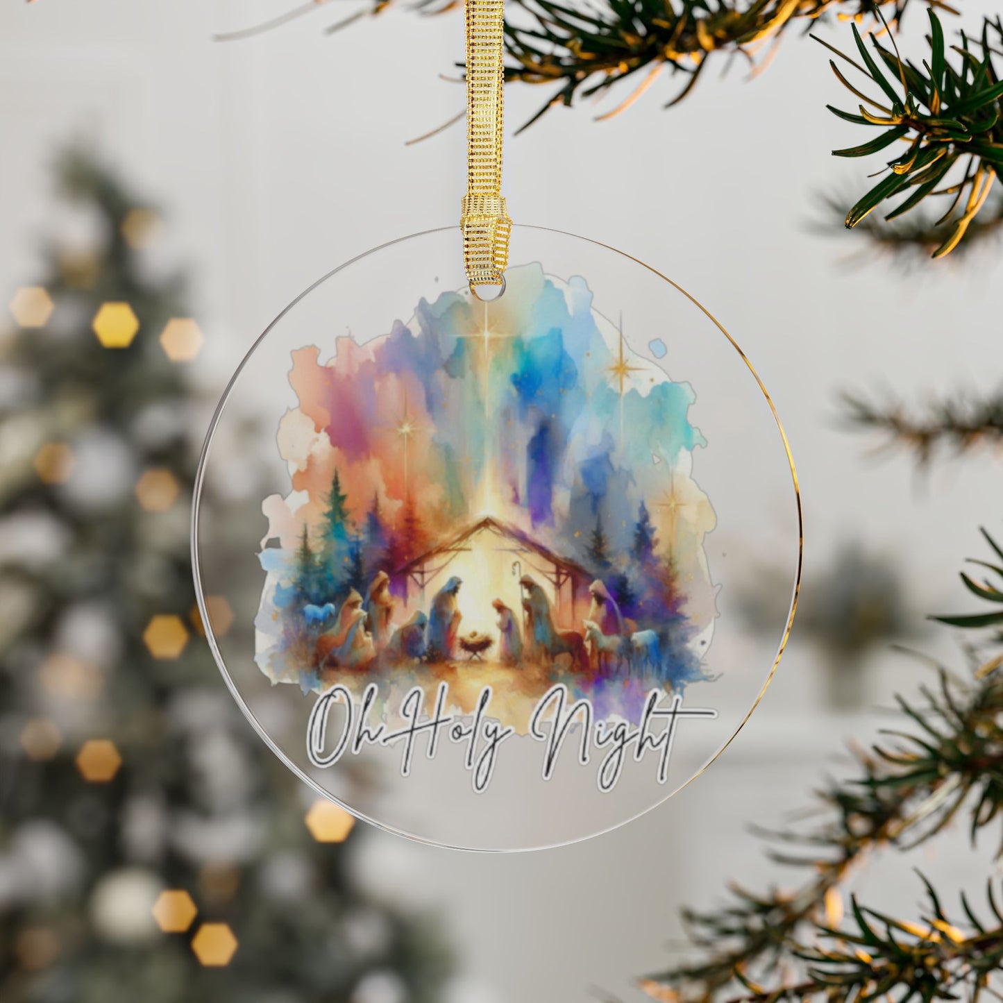 The Greatest Gift of All Nativity | Watercolor Christmas Decor | Faith Wall Art | Holy Family Gift | Christian Holiday Collection