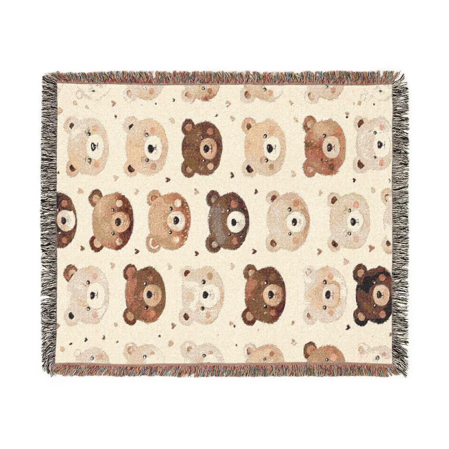 Teddy Bear Nursery Woven Blanket — Cute Bear Baby Throw
