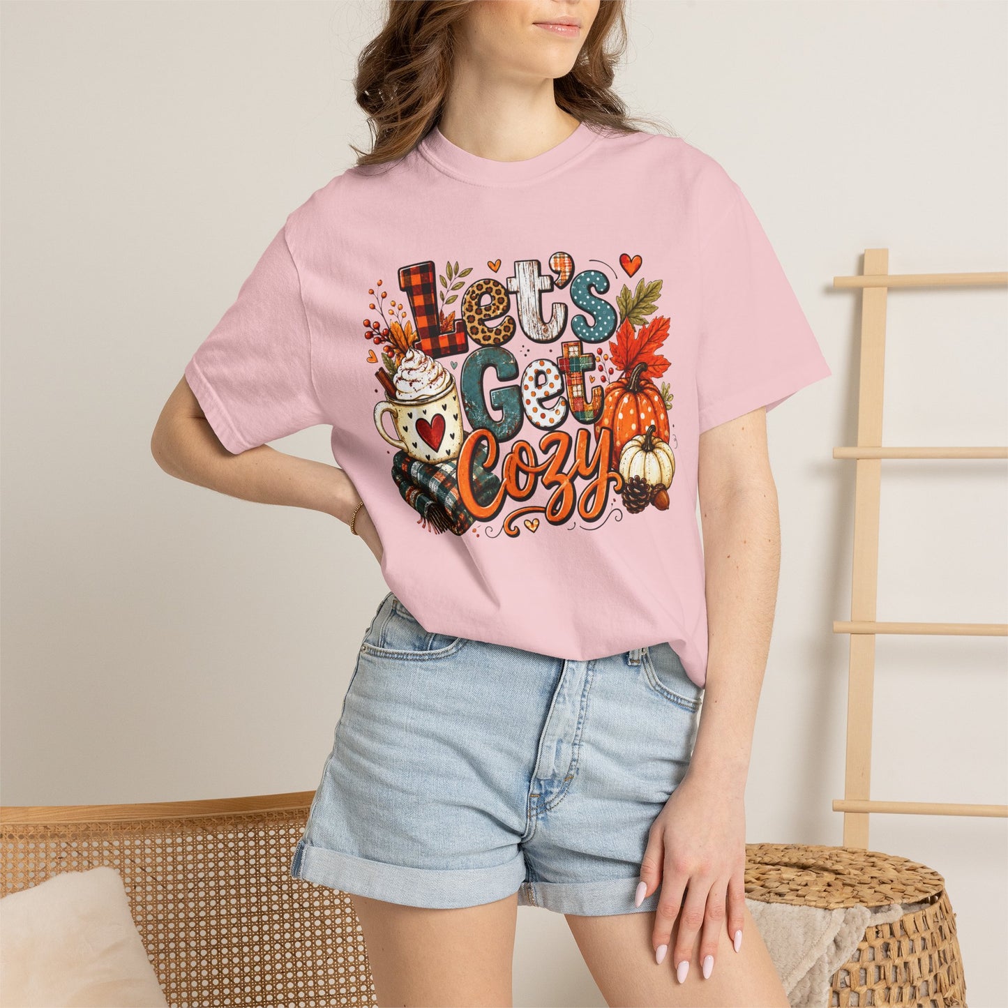 Let's Get Cozy Shirt • Cozy Fall Shirt • Pumpkin Spice Tee • Autumn Graphic Tee • Cute Fall Sweatshirt • Comfort Colors Fall Shirt • Cozy Season Tee