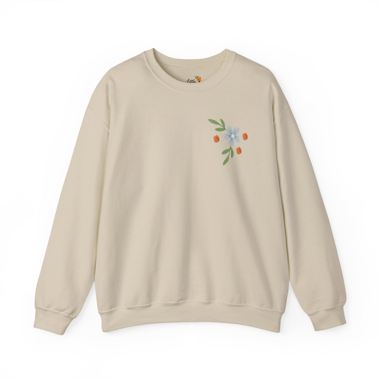 Easter Landscape Faith Sweatshirt (Front & Back) • Christian Mountain Cross Crewneck • Floral Resurrection Scene Graphic