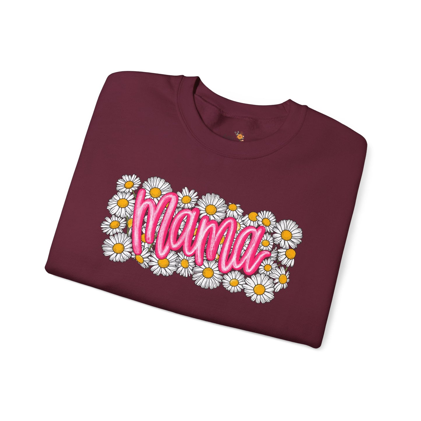Pink Daisy Mama Sweatshirt • Floral Mama Crewneck • Spring Mama Graphic Sweatshirt • Cute Motherhood Cozy Outfit