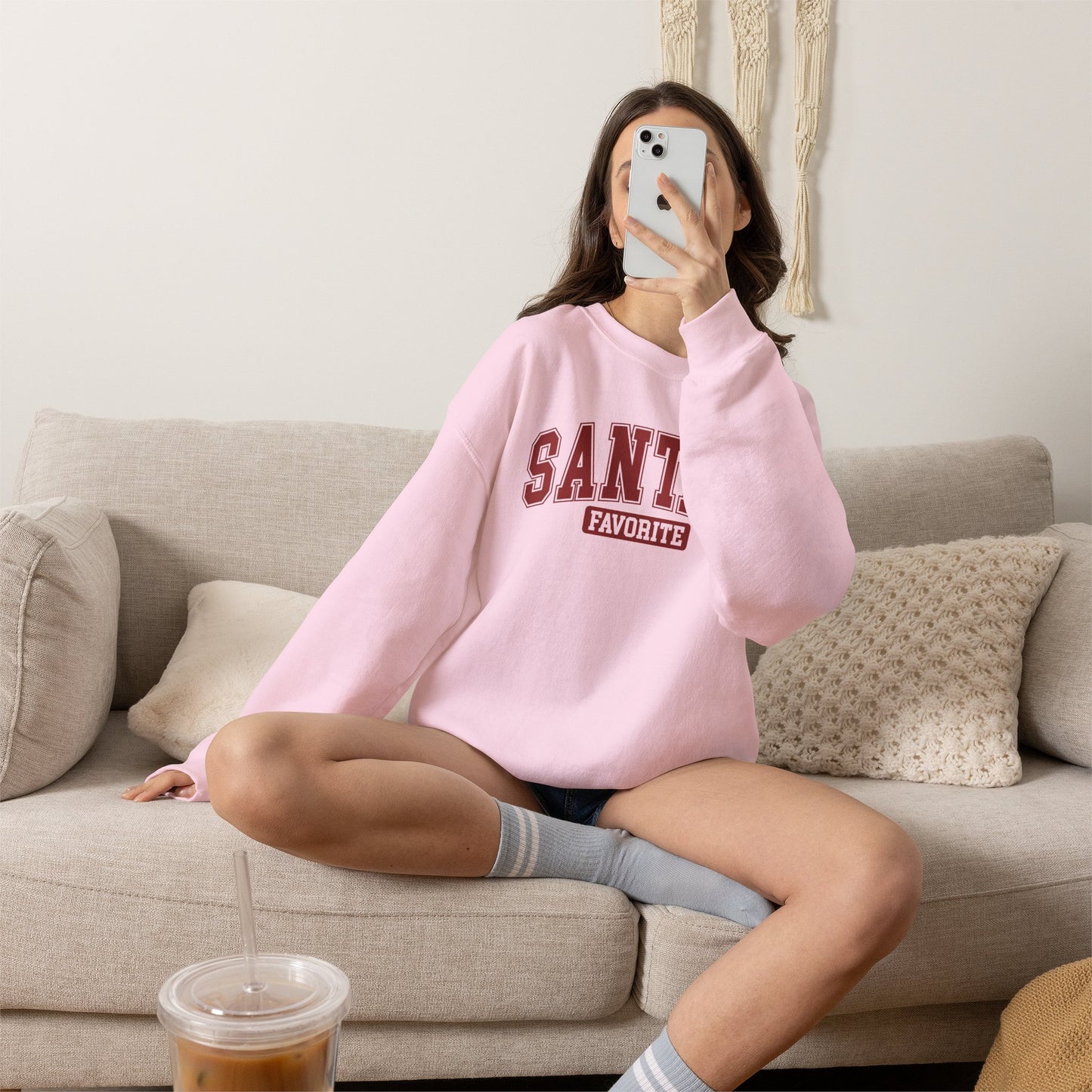 Santa's Favorite Crewneck Sweatshirt – Cozy Holiday Christmas Pullover