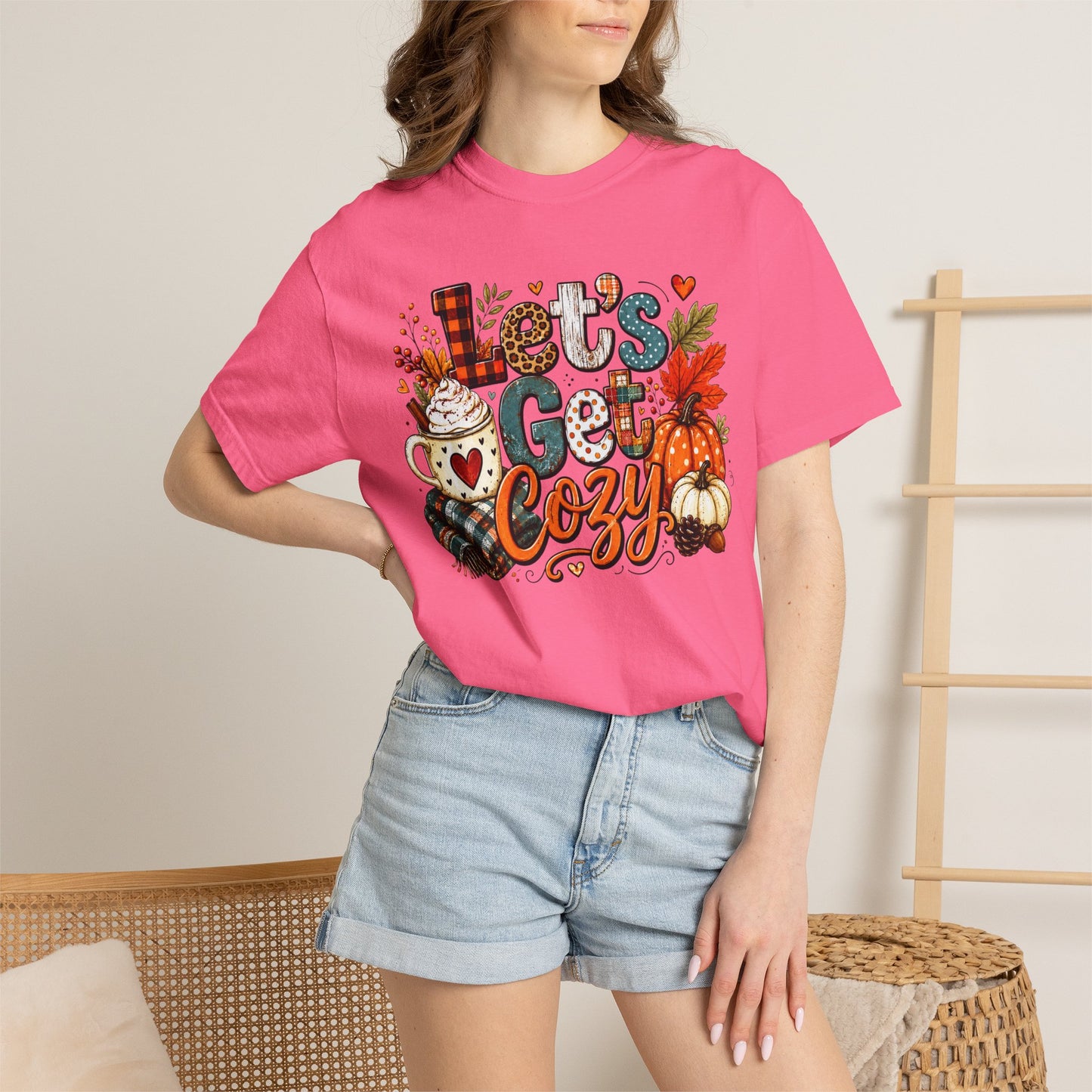 Let's Get Cozy Shirt • Cozy Fall Shirt • Pumpkin Spice Tee • Autumn Graphic Tee • Cute Fall Sweatshirt • Comfort Colors Fall Shirt • Cozy Season Tee