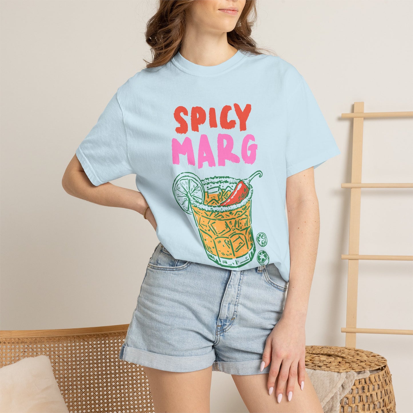 Spicy Marg Graphic Tee • Margarita Summer Shirt • Girls Night Beach Tee • Summer Vacation Outfit • Fiesta Shirt