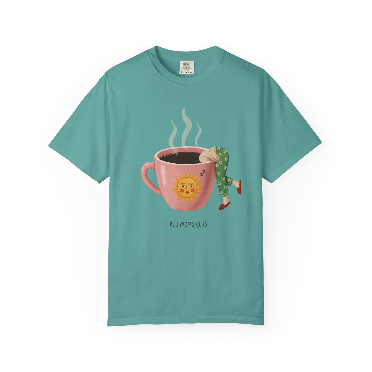 Tired Moms Club Coffee Tee • Funny Exhausted Mom Tshirt • Relatable Vintage Retro Overstimulated Motherhood
