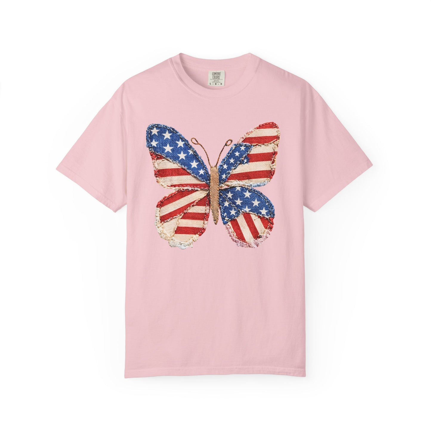 4th of July Butterfly Shirt • Patriotic Butterfly Tee • Vintage Americana Red White Blue Graphic