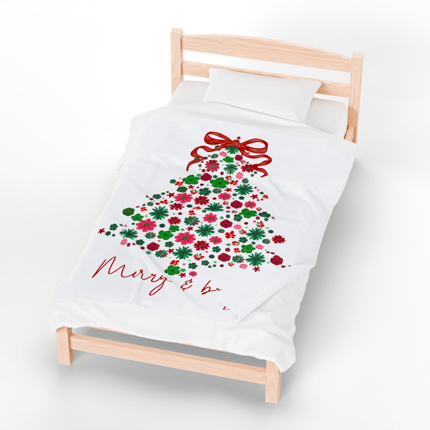Merry & Bright Christmas Plush Blanket