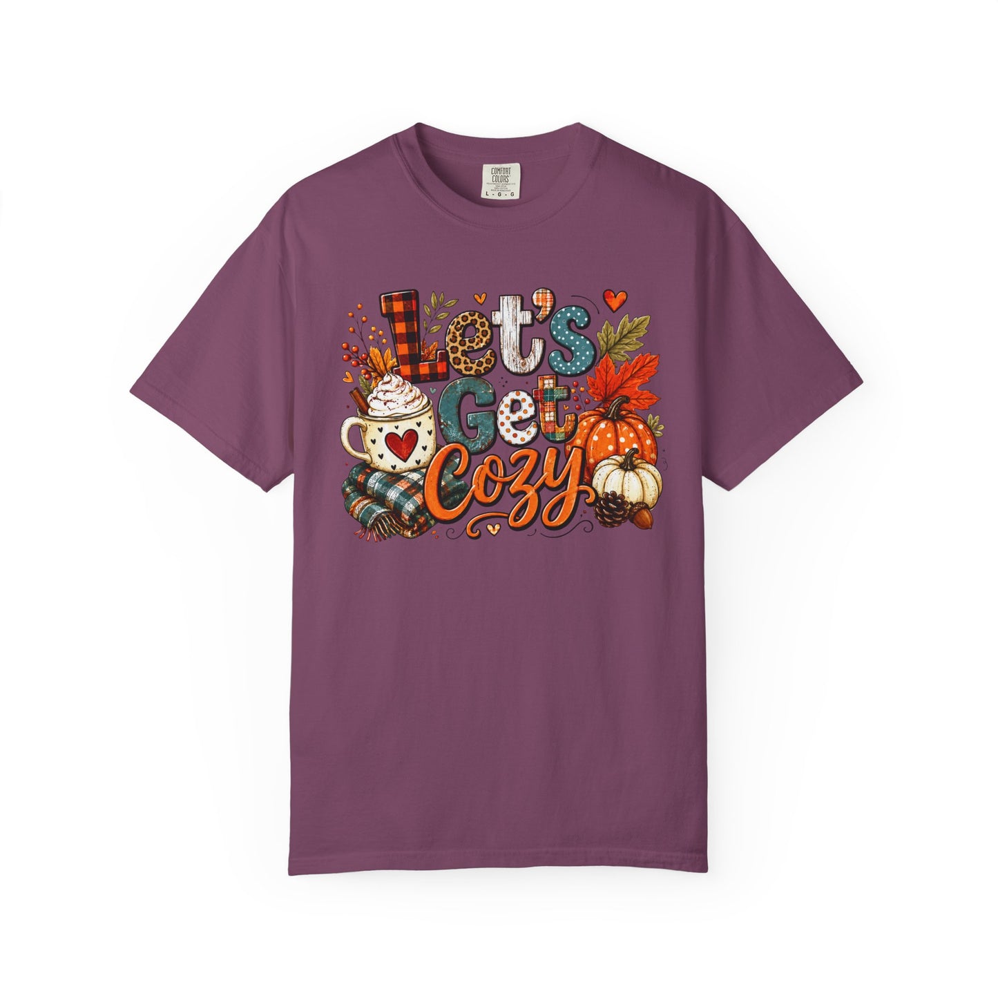 Let's Get Cozy Shirt • Cozy Fall Shirt • Pumpkin Spice Tee • Autumn Graphic Tee • Cute Fall Sweatshirt • Comfort Colors Fall Shirt • Cozy Season Tee