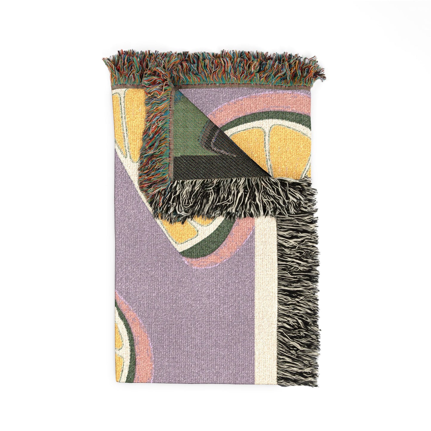 Purple Citrus Woven Blanket