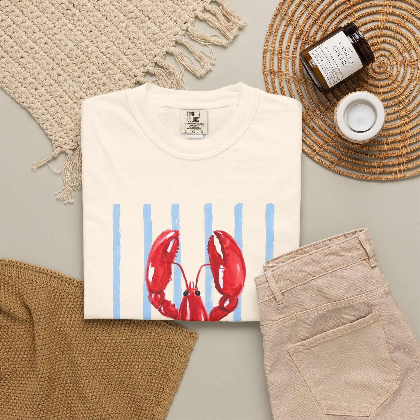 Coastal Lobster Graphic Tee • Beach Vacation Shirt • Summer Coastal Tee • Preppy Beach Shirt • Summer Vacation Outfit