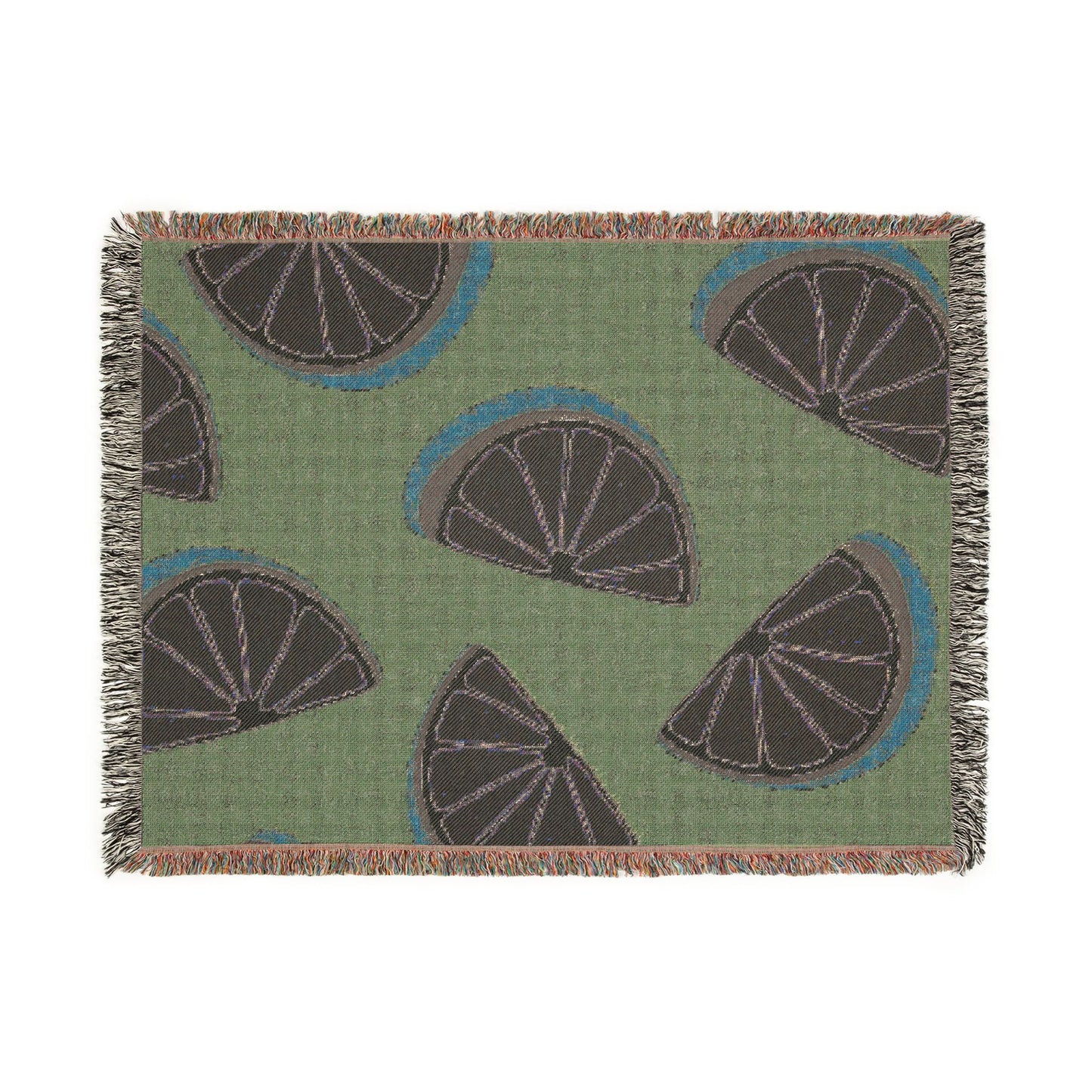 Purple Citrus Woven Blanket