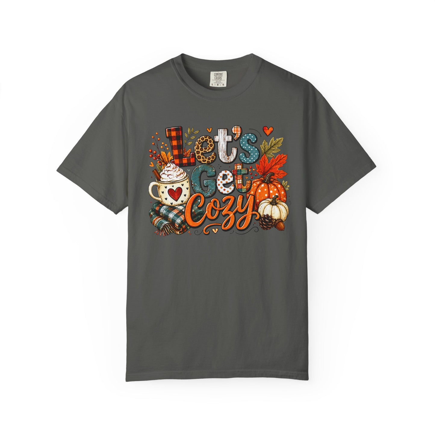 Let's Get Cozy Shirt • Cozy Fall Shirt • Pumpkin Spice Tee • Autumn Graphic Tee • Cute Fall Sweatshirt • Comfort Colors Fall Shirt • Cozy Season Tee