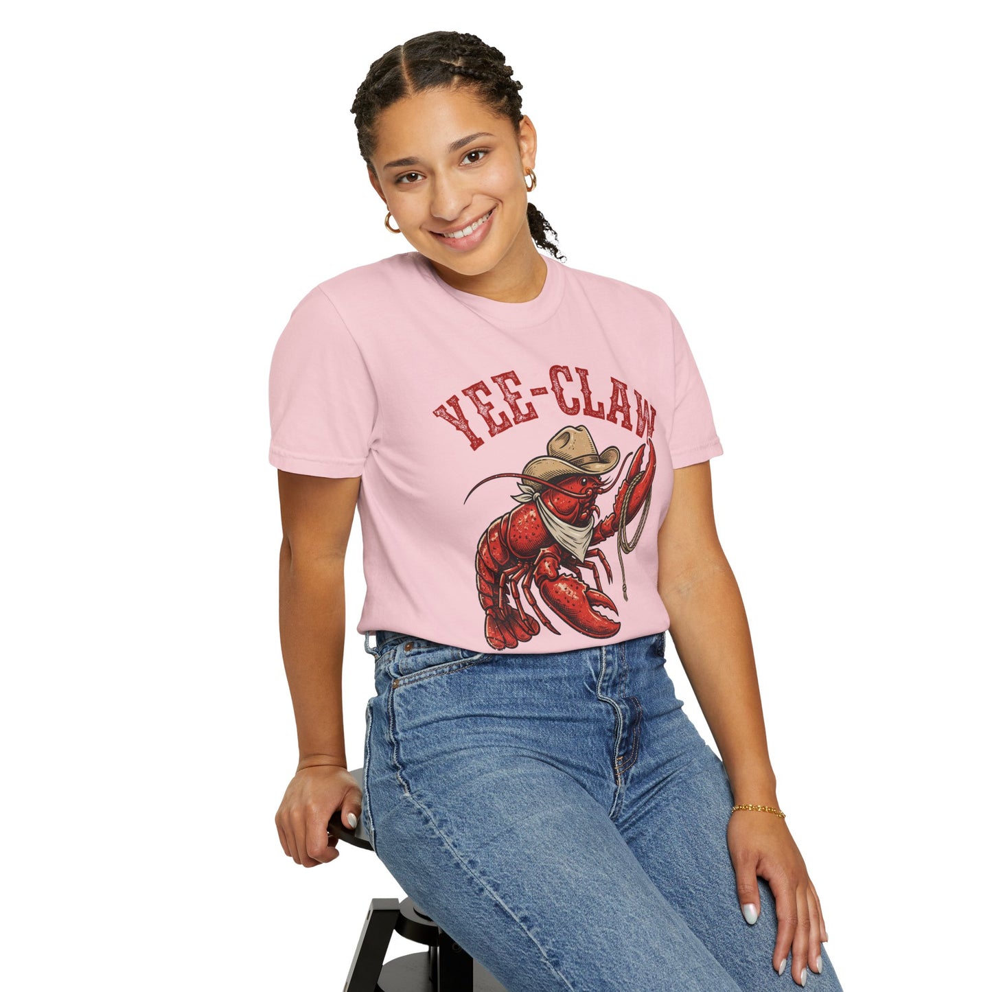 Yee Claw Lobster T-Shirt • Funny Western Cowboy Tee • Country Humor Graphic Shirt