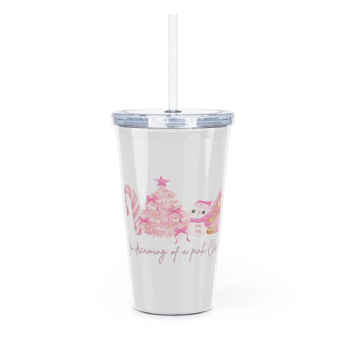 Plastic Tumbler with Straw