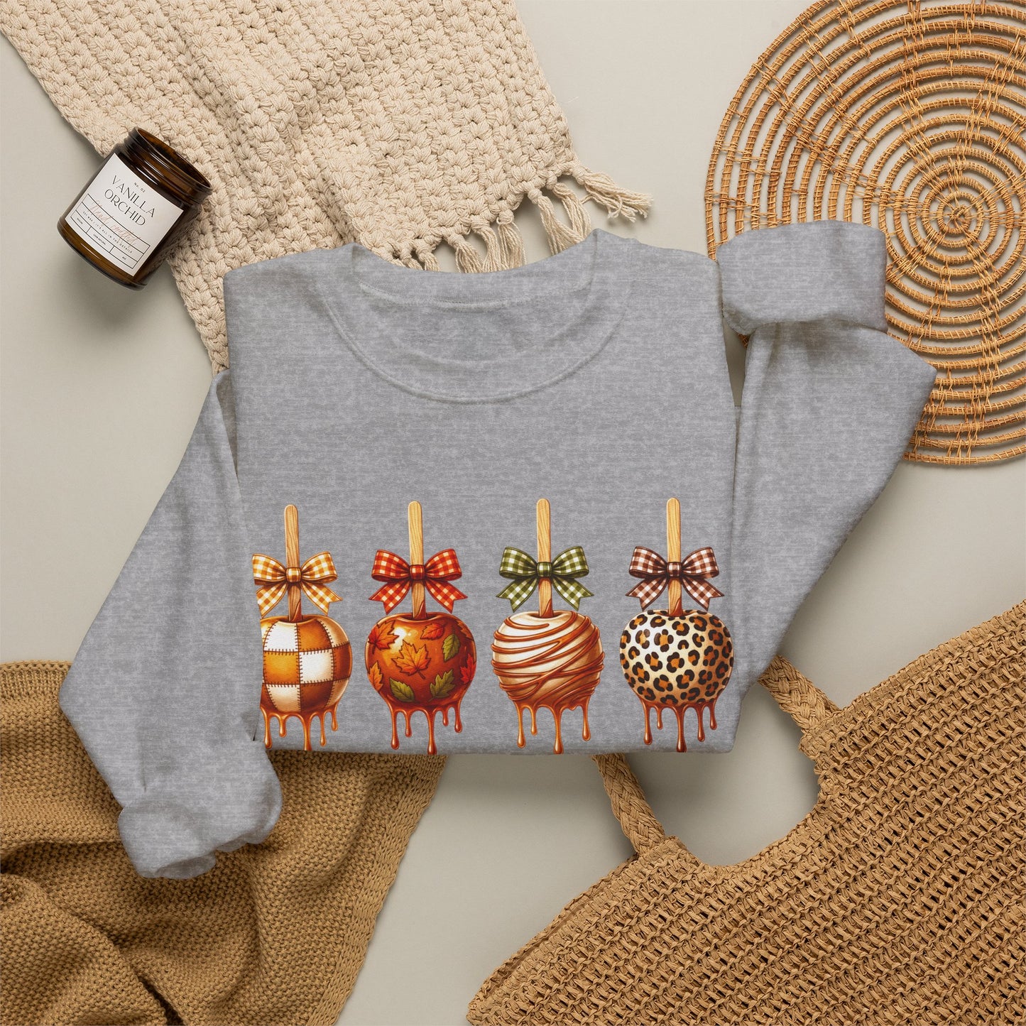 Caramel Apple Crewneck • Fall Apple Shirt • Autumn Graphic Tee • Baseball Caramel Apple Tee • Pumpkin Spice Shirt • Cute Fall Sweatshirt • Comfort Colors Tee
