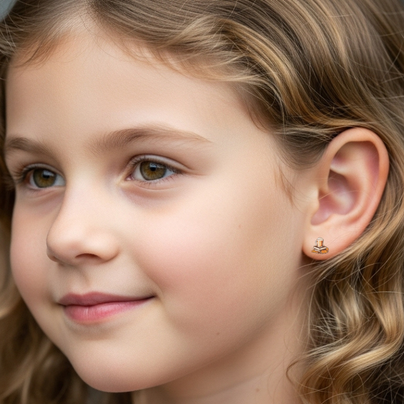 Pumpkin Spice Coffee Earrings – Cozy Fall Studs with Books & Leaves | Little Honey Collective