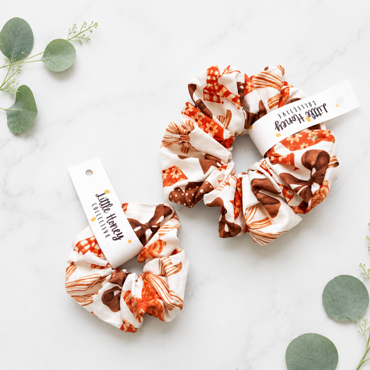Fall Bow Scrunchie