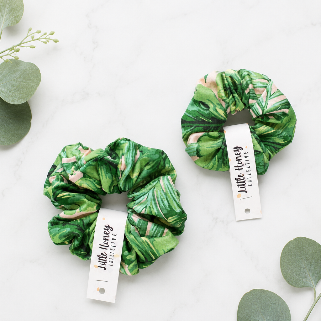 Palm Leaves Scrunchie