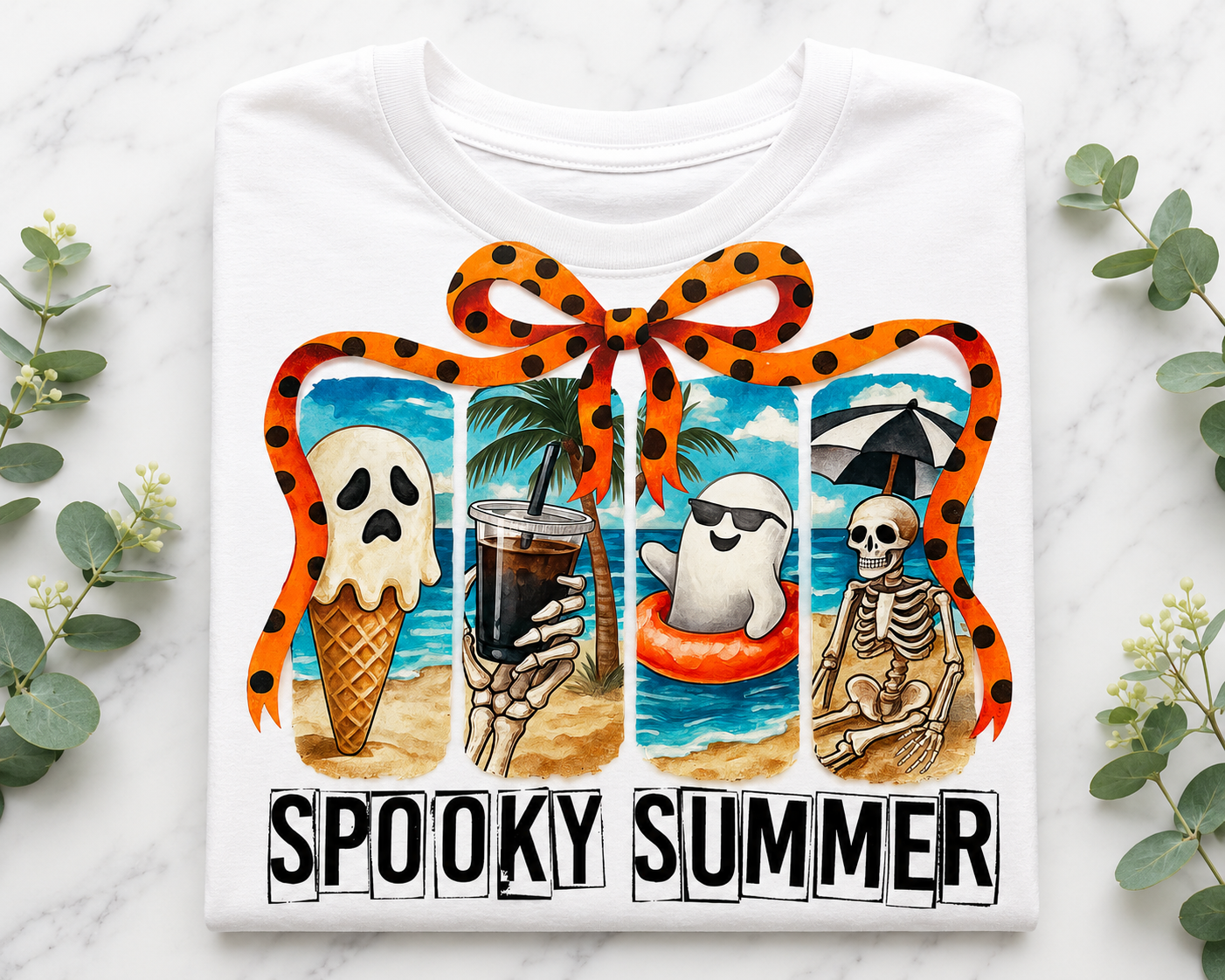 Spooky Summer Shirt • Summerween Shirt • Ghost Beach Shirt • Halloween Beach Shirt • Coastal Halloween Tee • Cute Ghost Summer Shirt • Beach Vacation Shirt