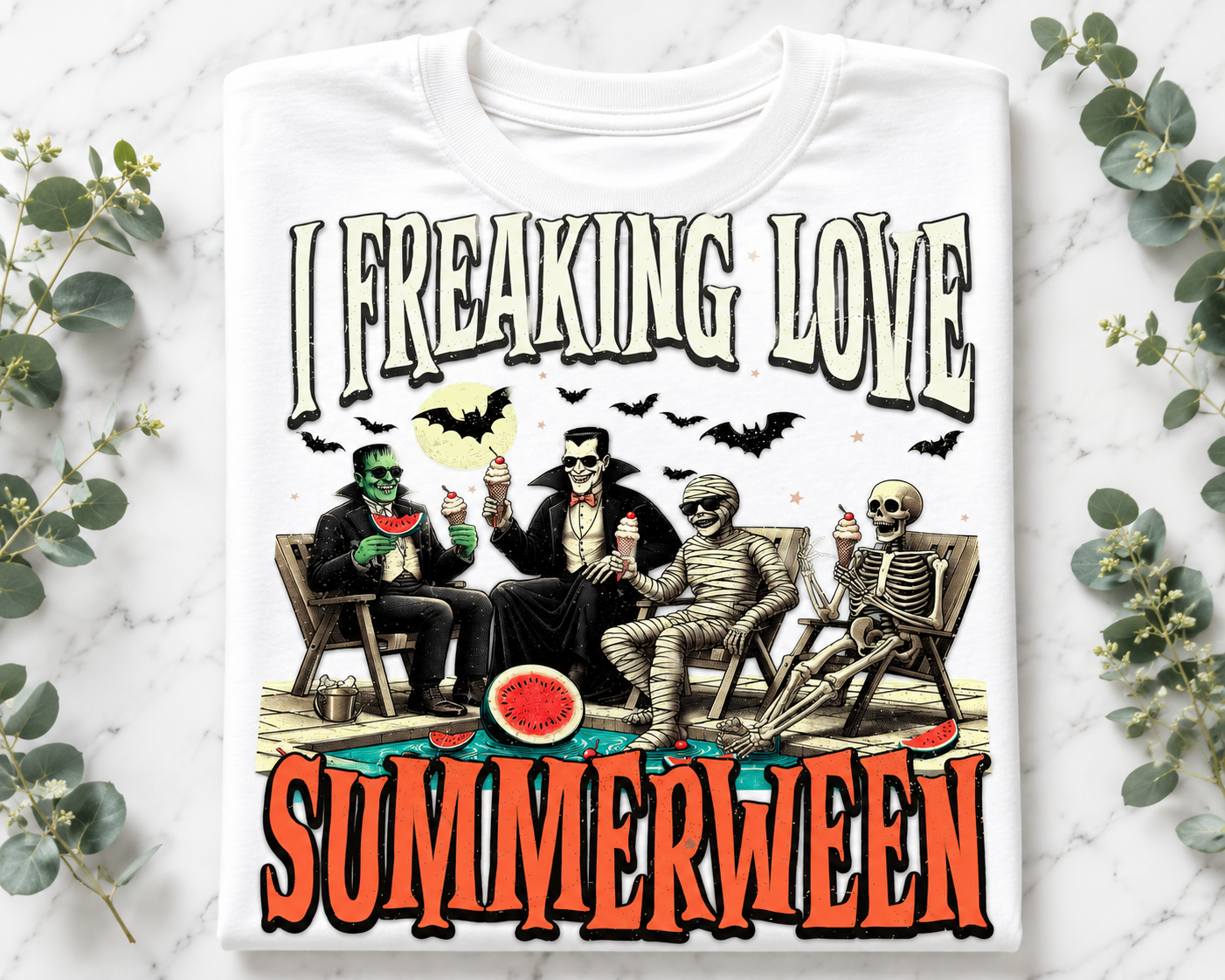 I Freaking Love Summerween Shirt • Summerween Shirt • Spooky Summer Shirt • Halloween Summer Tee • Ghost Halloween Shirt • Cute Halloween Graphic Tee