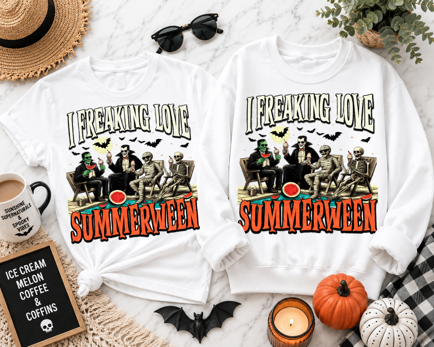 I Freaking Love Summerween Shirt • Summerween Shirt • Spooky Summer Shirt • Halloween Summer Tee • Ghost Halloween Shirt • Cute Halloween Graphic Tee