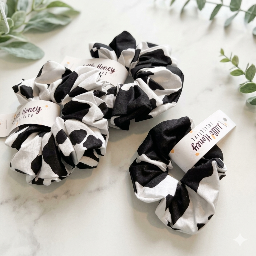 Cow Scrunchie