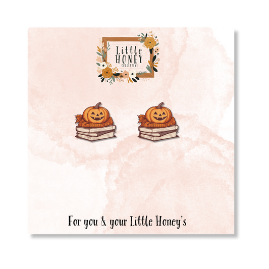 Pumpkin Stack Earrings – Cozy Fall & Halloween Studs | Little Honey Collective
