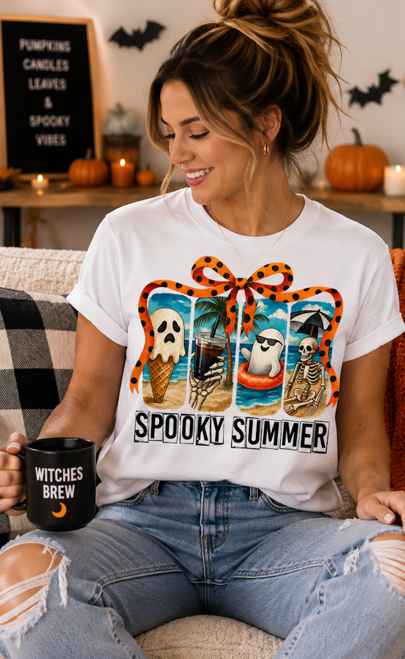 Spooky Summer Shirt • Summerween Shirt • Ghost Beach Shirt • Halloween Beach Shirt • Coastal Halloween Tee • Cute Ghost Summer Shirt • Beach Vacation Shirt