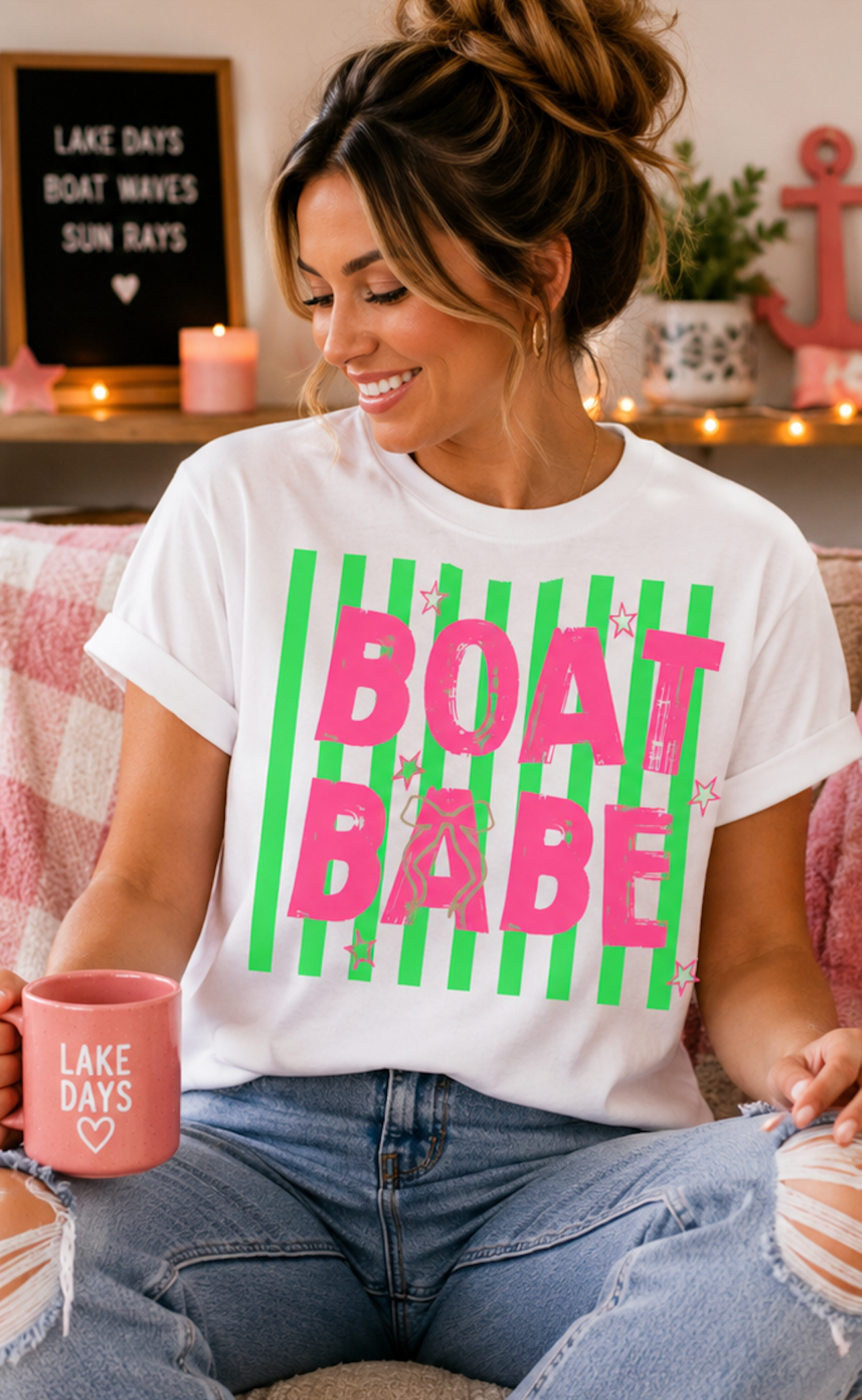 Boat Babe Shirt • Boat Day Shirt • Lake Life Shirt • Pontoon Party Shirt • Summer Boat Outfit • Lake Vacation Tee • Cute Summer Graphic Tee